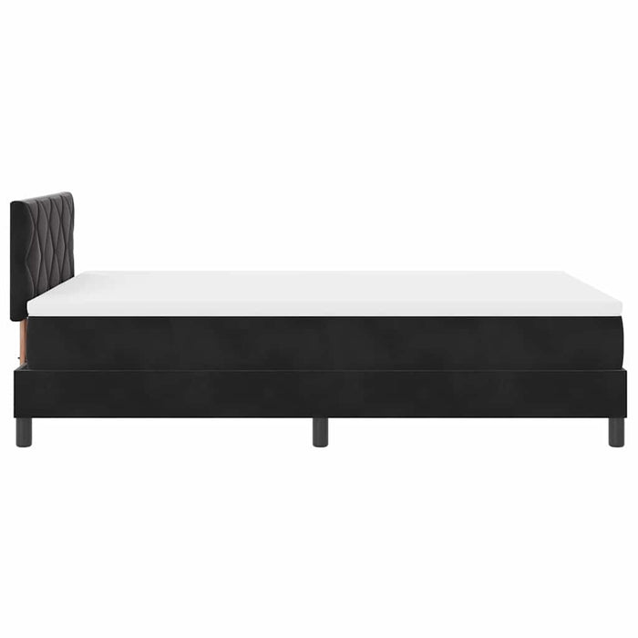 Pat cu arc LED cu saltea cu led Negru 120 x 190 cm Catifea - WALTI WALTI