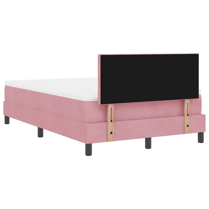 Pat cu arc LED cu headboard Roz 120 x 190 cm Catifea WALTI
