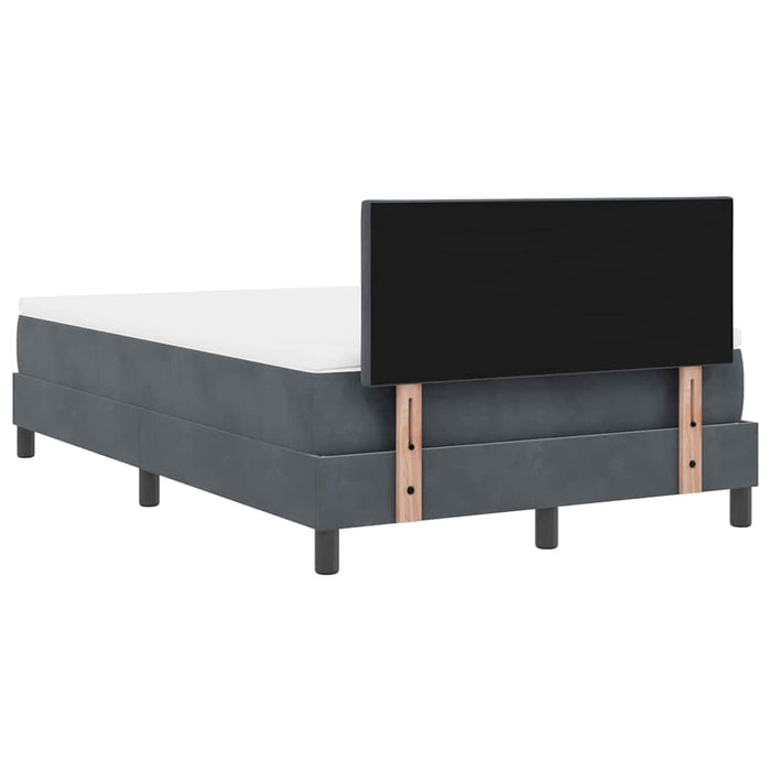Pat cu arc LED cu headboard Gri închis 120 x 200 cm Catifea WALTI