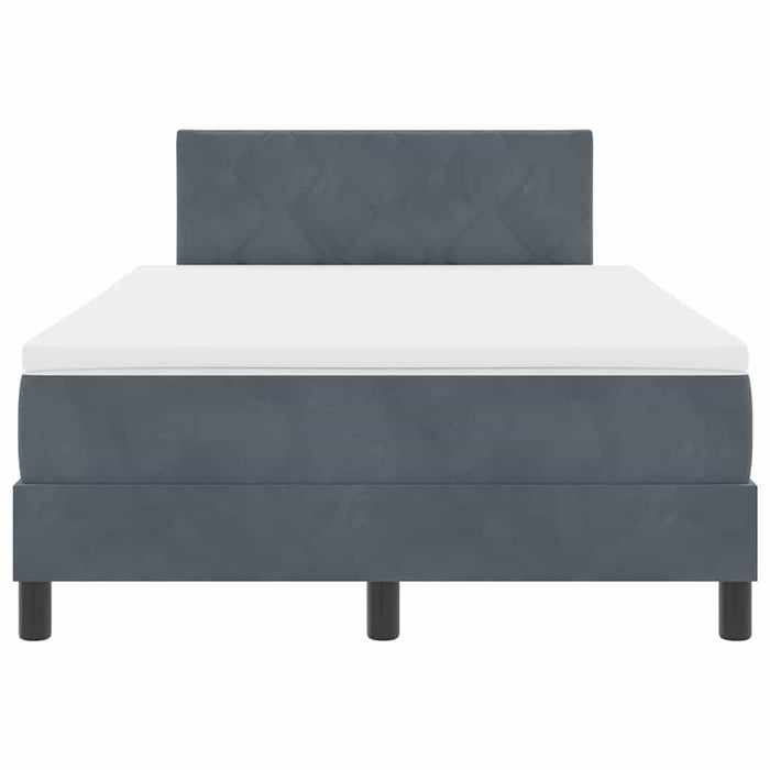 Pat cu arc LED cu headboard Gri închis 120 x 200 cm Catifea WALTI