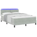 Pat cu arc LED cu benzi LED Gri deschis 160 x 200 cm Catifea - WALTI WALTI