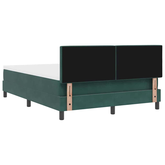 Pat cu arc LED cu headboard Verde închis 160 x 200 cm Catifea WALTI