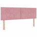 Pat cu arcuri cu headboard Roz 160 x 200 cm Catifea - WALTI WALTI