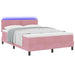 Pat cu arcuri cu headboard Roz 160 x 200 cm Catifea - WALTI WALTI