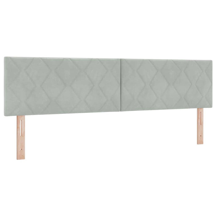 Pat cu arc LED cu headboard Gri deschis 180 x 200 cm Catifea WALTI