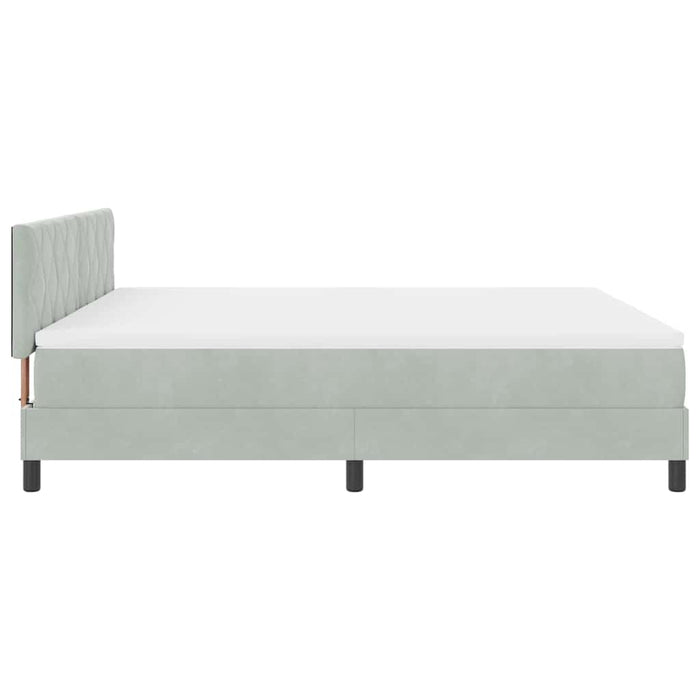 Pat cu arc LED cu headboard Gri deschis 180 x 200 cm Catifea WALTI