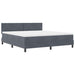 Pat cu arc LED cu headboard Gri închis 180 x 200 cm Catifea - WALTI WALTI