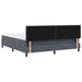 Pat cu arc LED cu headboard Gri închis 180 x 200 cm Catifea - WALTI WALTI