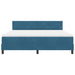 Pat cu arcuri cu headboard Albastru închis 180 x 200 cm Catifea - WALTI WALTI