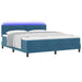 Pat cu arcuri cu headboard Albastru închis 180 x 200 cm Catifea - WALTI WALTI
