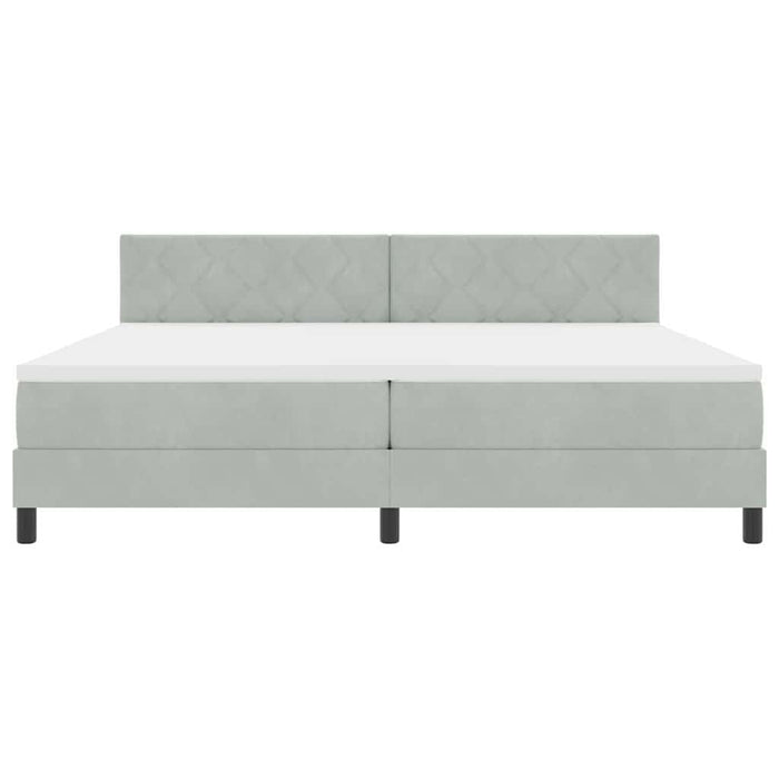 Pat cu arc LED cu benzi LED Gri deschis 200 x 200 cm Catifea - WALTI WALTI