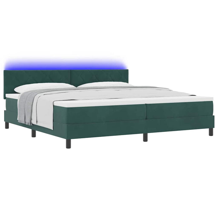 Pat cu arc LED cu benzi LED Verde închis 200 x 200 cm Catifea WALTI