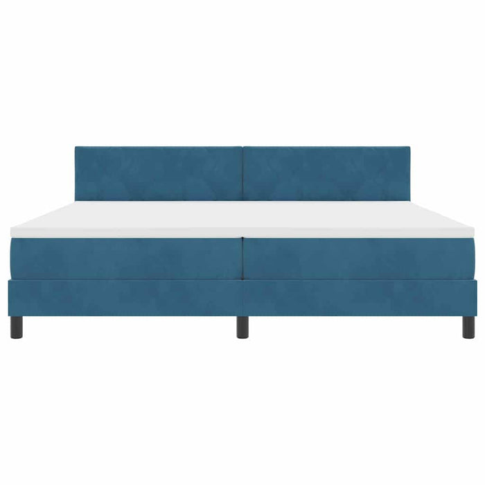 Pat cu arc LED cu saltea Albastru închis 200 x 200 cm Catifea - WALTI WALTI