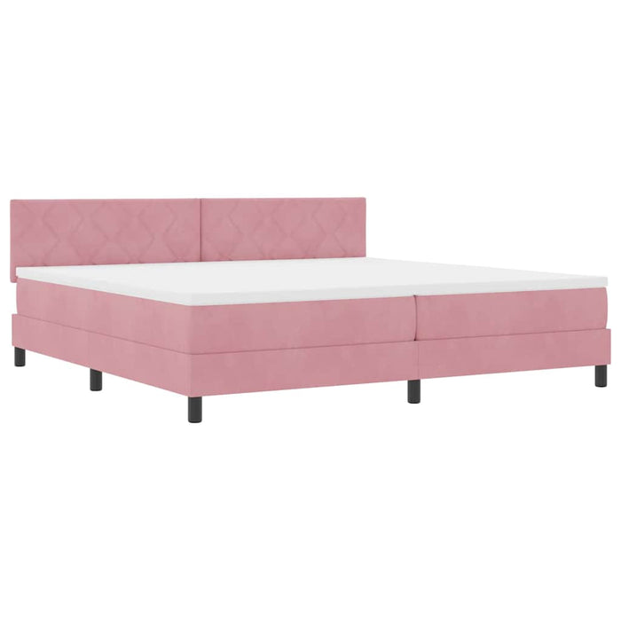 Pat cu arc LED cu benzi LED Roz 200 x 200 cm Catifea - WALTI WALTI