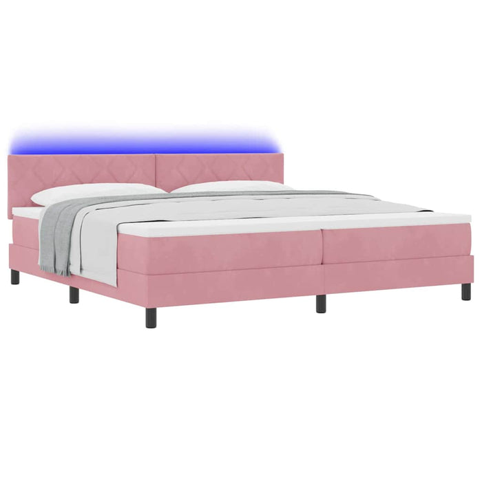 Pat cu arc LED cu benzi LED Roz 200 x 200 cm Catifea - WALTI WALTI