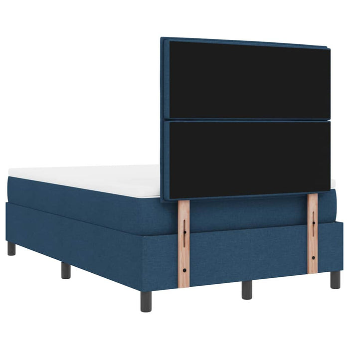 Pat cu arcuri cu saltea cu led albastru 120 x 190 cm țesătură WALTI