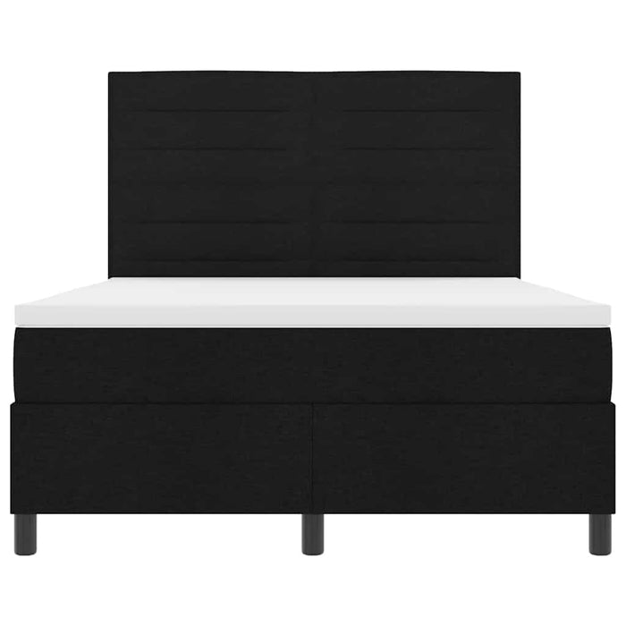 Pat cu arcuri cu saltea cu led Negru 140 x 200 cm țesătură - WALTI WALTI