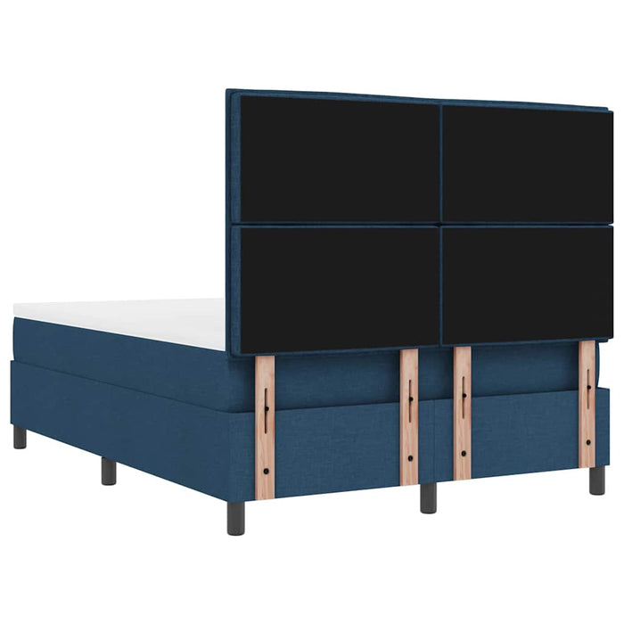 Pat cu arcuri cu saltea cu led albastru 140 x 200 cm țesătură - WALTI WALTI