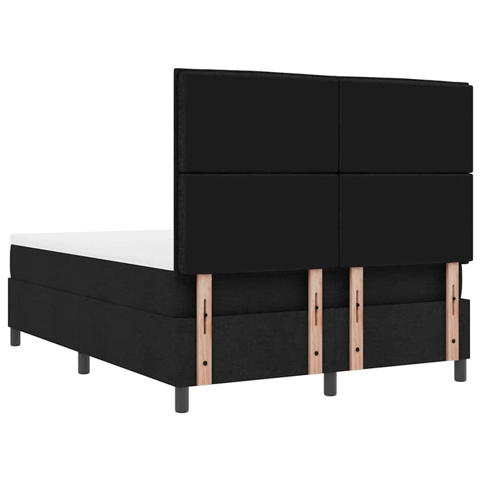 Pat cu arcuri cu saltea cu led Negru 160 x 200 cm țesătură - WALTI WALTI