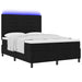 Pat cu arcuri cu saltea cu led Negru 160 x 200 cm țesătură - WALTI WALTI