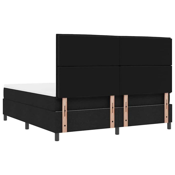 Pat cu arcuri cu saltea cu led Negru 180 x 200 cm țesătură - WALTI WALTI