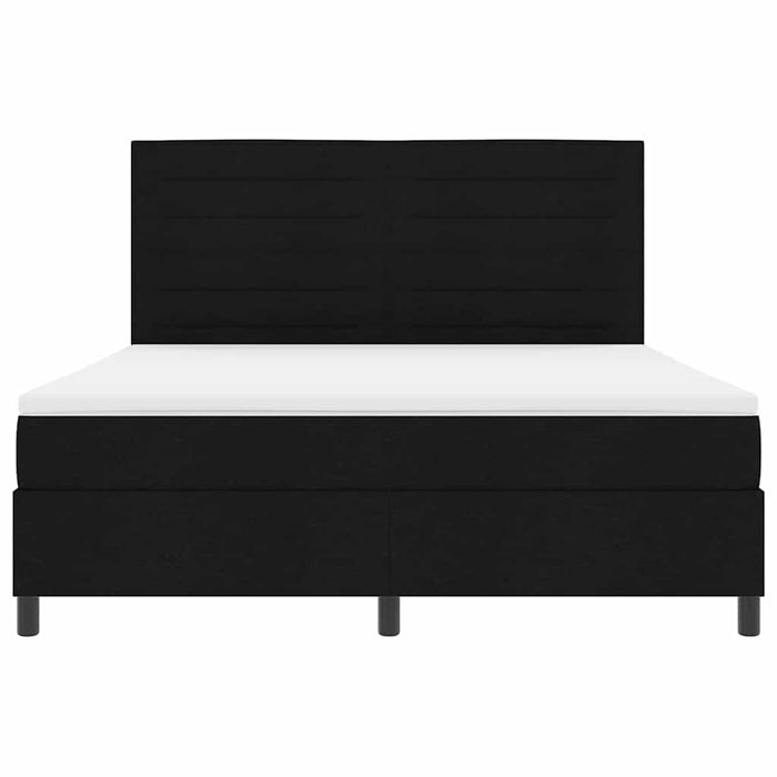 Pat cu arcuri cu saltea cu led Negru 180 x 200 cm țesătură - WALTI WALTI
