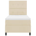 Pat cu arcuri cu saltea cu headboard Crem 80 x 200 cm țesătură - WALTI WALTI