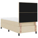 Pat cu arcuri cu saltea cu headboard Crem 90 x 190 cm țesătură - WALTI WALTI
