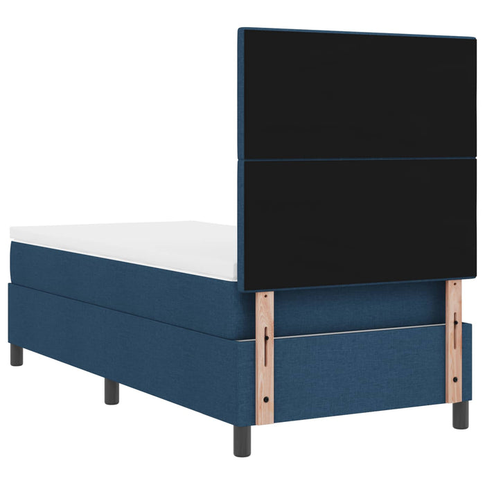 Pat cu arcuri cu benzi LED albastru 90 x 190 cm țesătură - WALTI WALTI