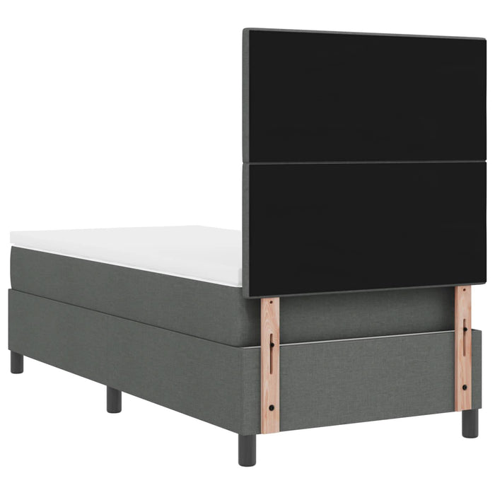 Pat cu arcuri cu benzi LED Gri închis 90 x 200 cm țesătură WALTI