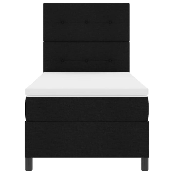 Pat cu arcuri cu benzi LED Negru 100 x 200 cm țesătură - WALTI WALTI
