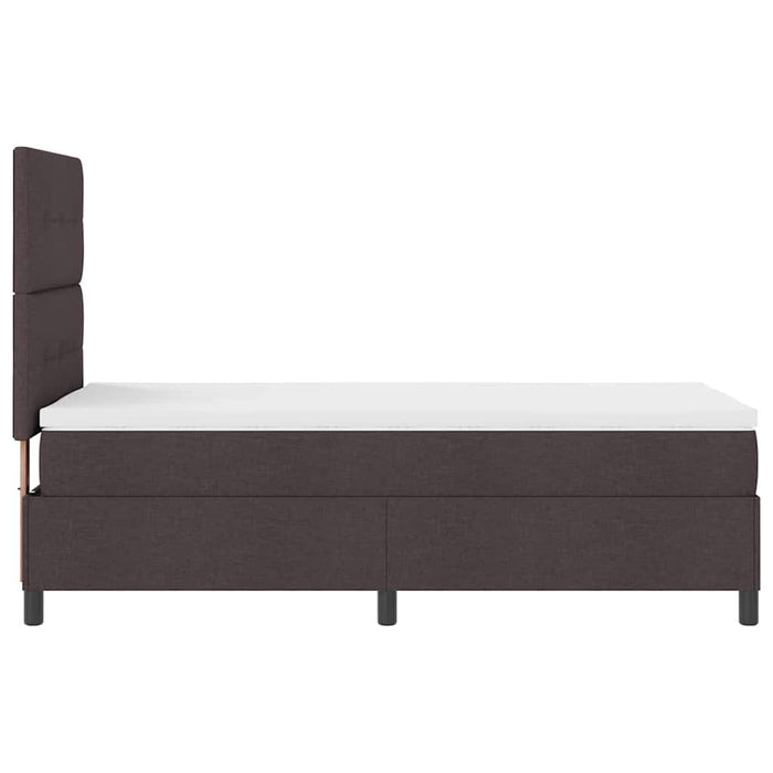 Pat cu arcuri cu benzi LED Maro închis 100 x 200 cm țesătură WALTI