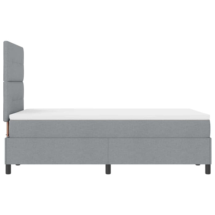 Pat cu arcuri cu benzi LED Gri deschis 120 x 190 cm țesătură - WALTI WALTI