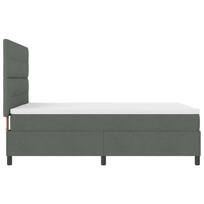 Pat cu arcuri cu saltea Gri închis 160 x 200 cm țesătură - WALTI WALTI