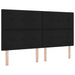 Pat cu arcuri cu saltea cu led Negru 180 x 200 cm țesătură - WALTI WALTI