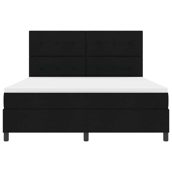 Pat cu arcuri cu saltea cu led Negru 180 x 200 cm țesătură - WALTI WALTI