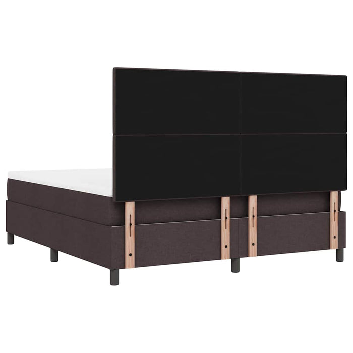 Pat cu arcuri cu benzi LED Maro închis 180 x 200 cm țesătură WALTI