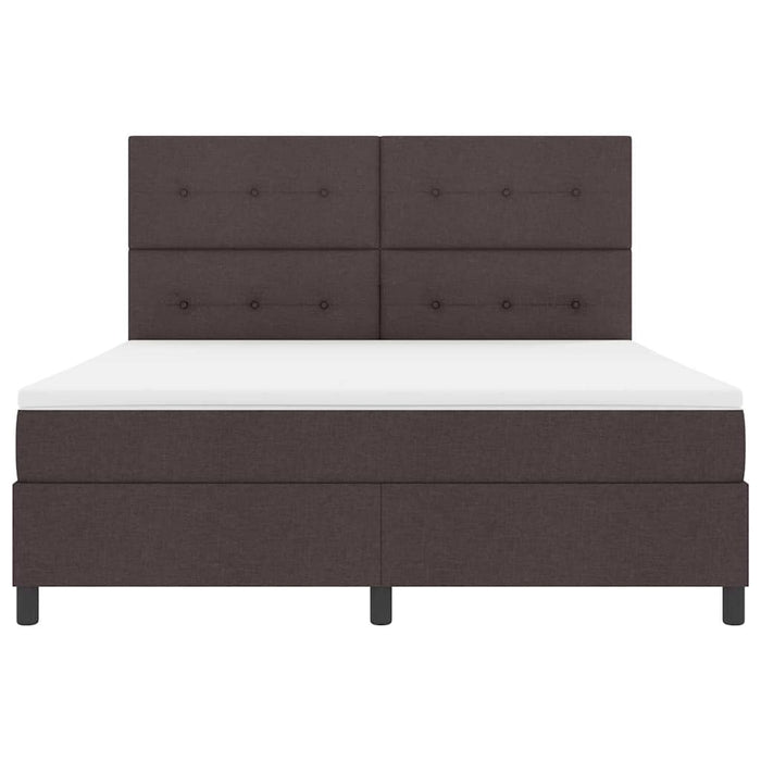 Pat cu arcuri cu benzi LED Maro închis 180 x 200 cm țesătură WALTI