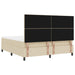 Pat cu arcuri cu saltea cu headboard Crem 180 x 200 cm țesătură - WALTI WALTI