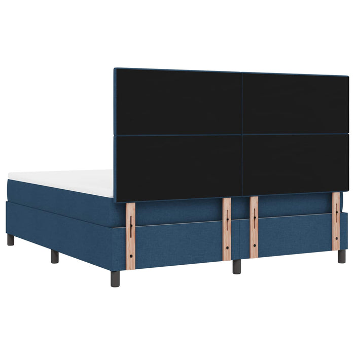 Pat cu arcuri cu benzi LED albastru 180 x 200 cm țesătură - WALTI WALTI