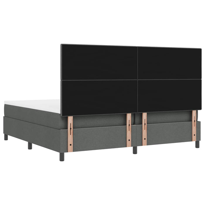 Pat cu arcuri cu benzi LED Gri închis 200 x 200 cm țesătură WALTI