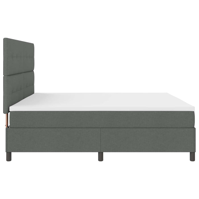 Pat cu arcuri cu benzi LED Gri închis 200 x 200 cm țesătură WALTI