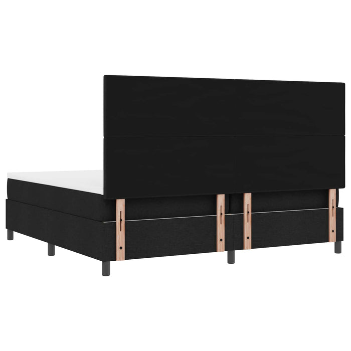 Pat cu arcuri cu benzi LED Negru 200 x 200 cm țesătură - WALTI WALTI