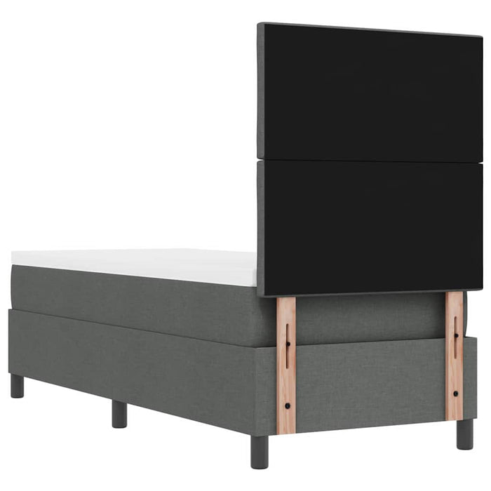 Pat cu arcuri cu benzi LED Gri închis 80 x 200 cm țesătură WALTI