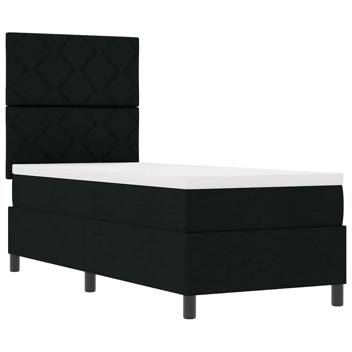Pat cu arcuri cu benzi LED Negru 80 x 200 cm țesătură - WALTI WALTI