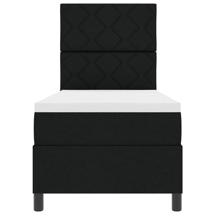 Pat cu arcuri cu benzi LED Negru 80 x 200 cm țesătură - WALTI WALTI