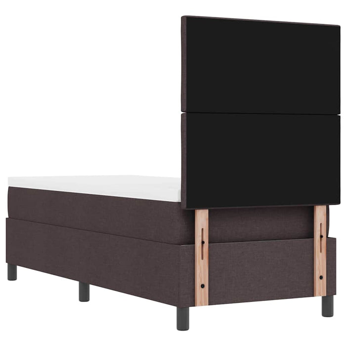 Pat cu arcuri cu benzi LED Maro închis 80 x 200 cm țesătură - WALTI WALTI