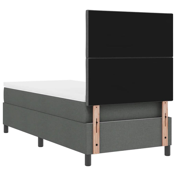 Pat cu arcuri cu benzi LED Gri închis 90 x 200 cm țesătură WALTI