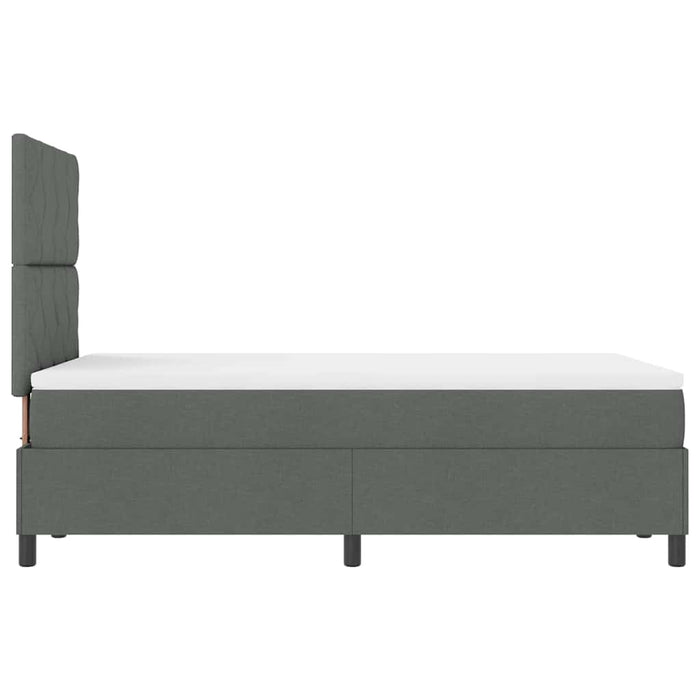 Pat cu arcuri cu benzi LED Gri închis 120 x 200 cm țesătură WALTI