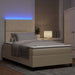 Pat cu arcuri cu saltea cu headboard Crem 120 x 200 cm țesătură - WALTI WALTI